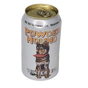 Big Sky Powder Hound Winter IPA Empty Beer Can Bottom Opened 12oz Missoula MT